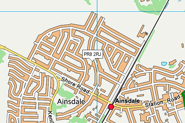 PR8 2RJ map - OS VectorMap District (Ordnance Survey)