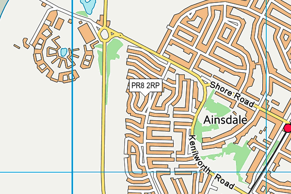 PR8 2RP map - OS VectorMap District (Ordnance Survey)