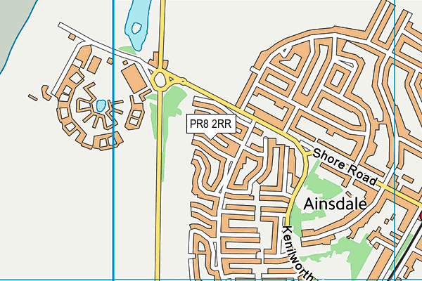 PR8 2RR map - OS VectorMap District (Ordnance Survey)