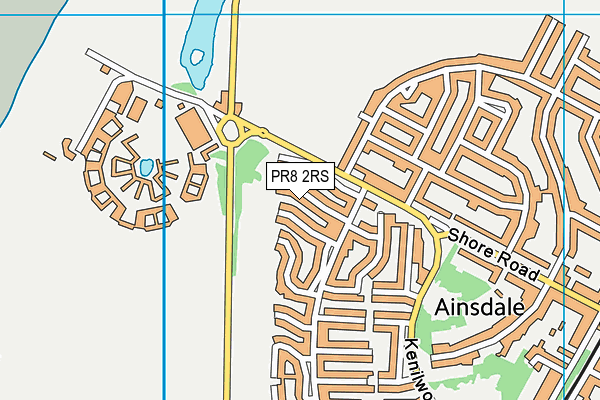 PR8 2RS map - OS VectorMap District (Ordnance Survey)