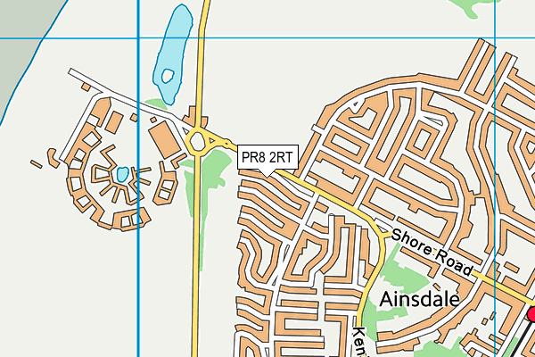 PR8 2RT map - OS VectorMap District (Ordnance Survey)