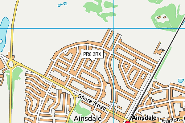 PR8 2RX map - OS VectorMap District (Ordnance Survey)