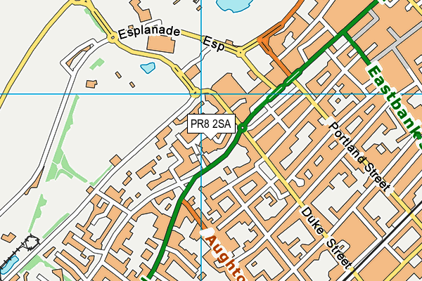 PR8 2SA map - OS VectorMap District (Ordnance Survey)