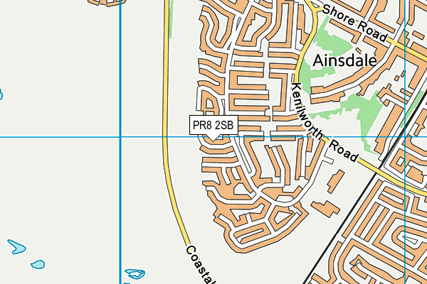 PR8 2SB map - OS VectorMap District (Ordnance Survey)