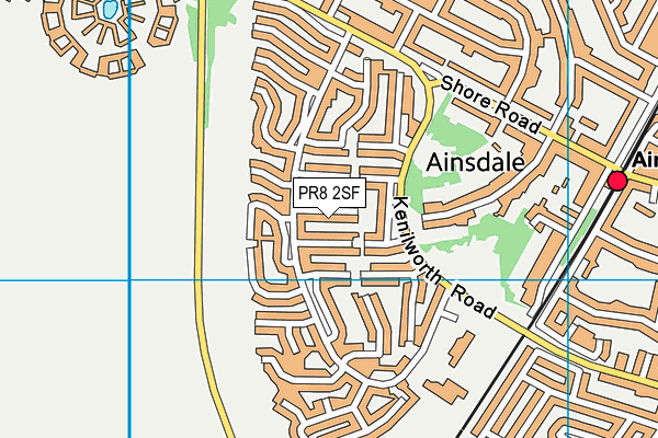 PR8 2SF map - OS VectorMap District (Ordnance Survey)