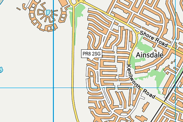 PR8 2SG map - OS VectorMap District (Ordnance Survey)