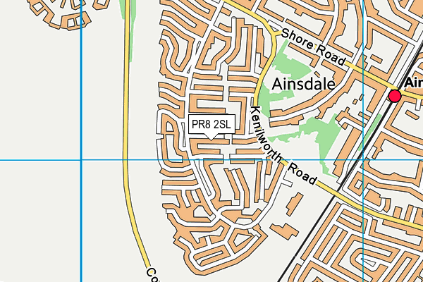 PR8 2SL map - OS VectorMap District (Ordnance Survey)