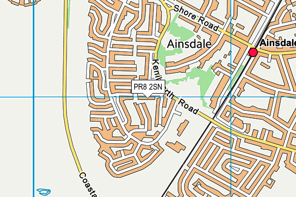 PR8 2SN map - OS VectorMap District (Ordnance Survey)