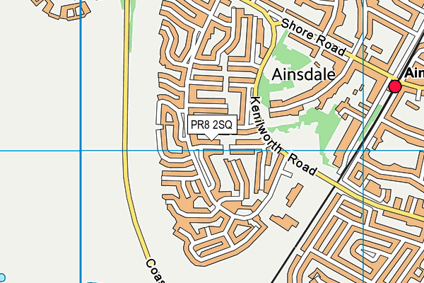 PR8 2SQ map - OS VectorMap District (Ordnance Survey)