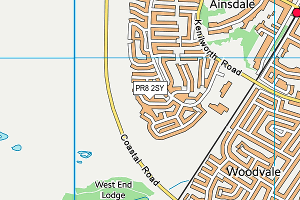 PR8 2SY map - OS VectorMap District (Ordnance Survey)