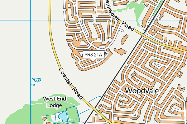 PR8 2TA map - OS VectorMap District (Ordnance Survey)