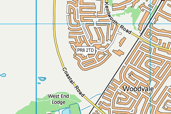 PR8 2TD map - OS VectorMap District (Ordnance Survey)