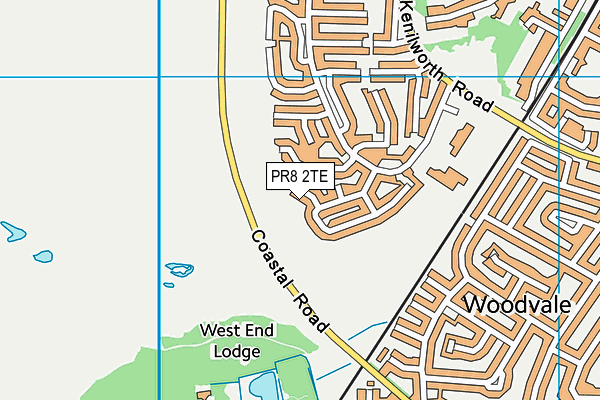 PR8 2TE map - OS VectorMap District (Ordnance Survey)