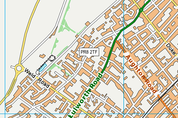 PR8 2TF map - OS VectorMap District (Ordnance Survey)
