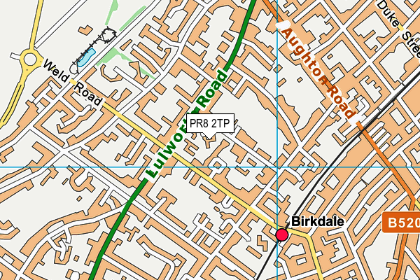 PR8 2TP map - OS VectorMap District (Ordnance Survey)