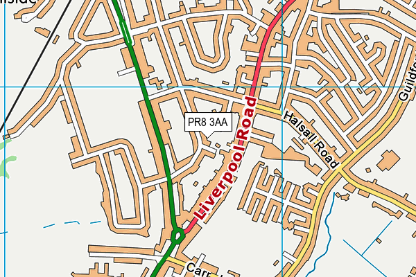 PR8 3AA map - OS VectorMap District (Ordnance Survey)