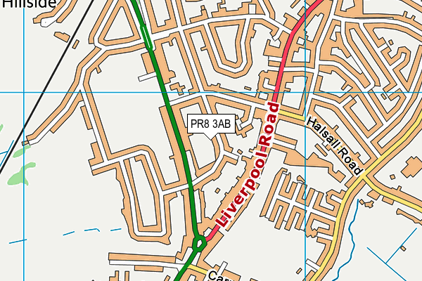 PR8 3AB map - OS VectorMap District (Ordnance Survey)