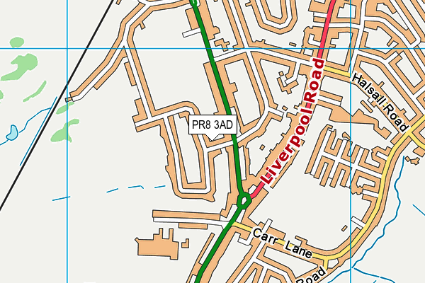 PR8 3AD map - OS VectorMap District (Ordnance Survey)