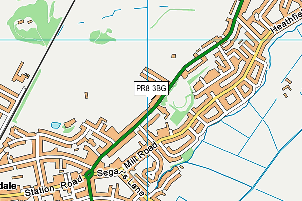 PR8 3BG map - OS VectorMap District (Ordnance Survey)