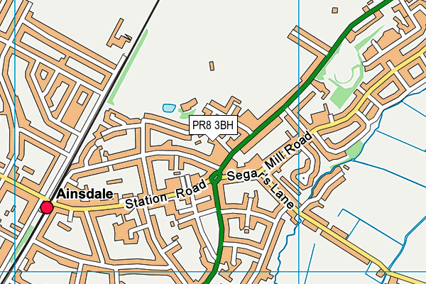 PR8 3BH map - OS VectorMap District (Ordnance Survey)