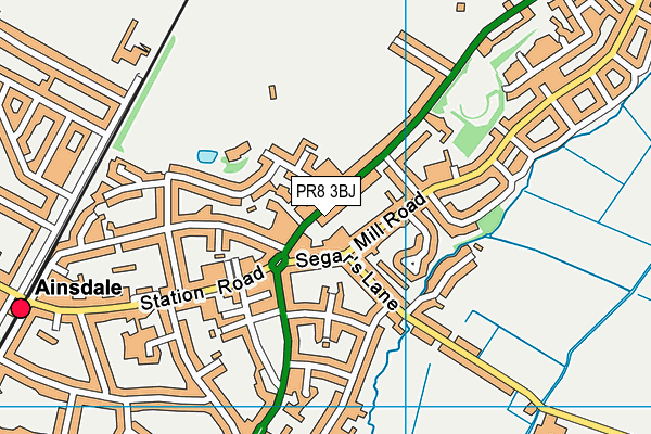 PR8 3BJ map - OS VectorMap District (Ordnance Survey)