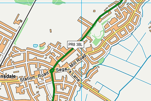 PR8 3BL map - OS VectorMap District (Ordnance Survey)