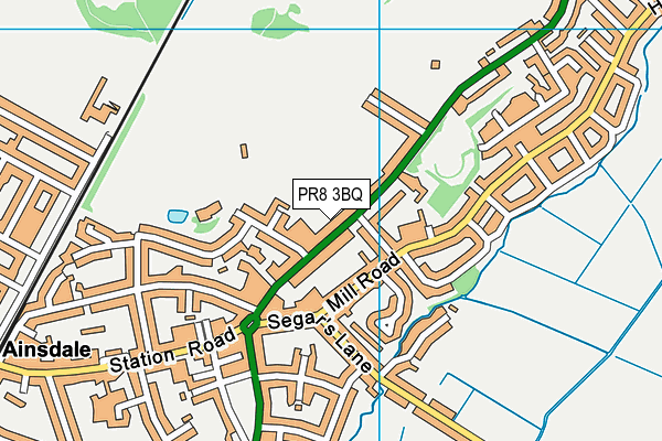 PR8 3BQ map - OS VectorMap District (Ordnance Survey)