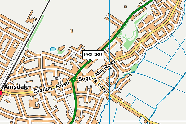 PR8 3BU map - OS VectorMap District (Ordnance Survey)