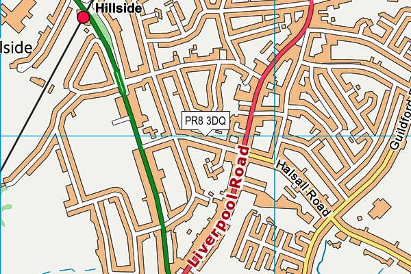 PR8 3DQ map - OS VectorMap District (Ordnance Survey)