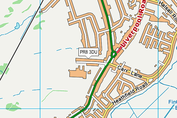 PR8 3DU map - OS VectorMap District (Ordnance Survey)