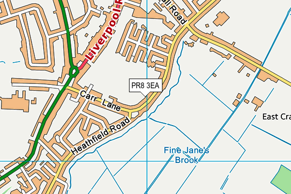 PR8 3EA map - OS VectorMap District (Ordnance Survey)