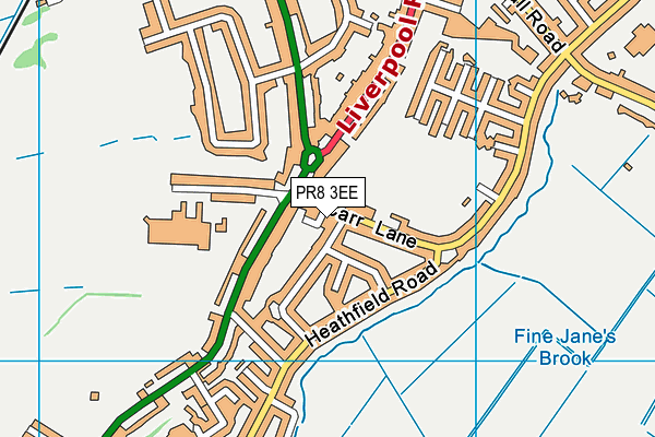 PR8 3EE map - OS VectorMap District (Ordnance Survey)