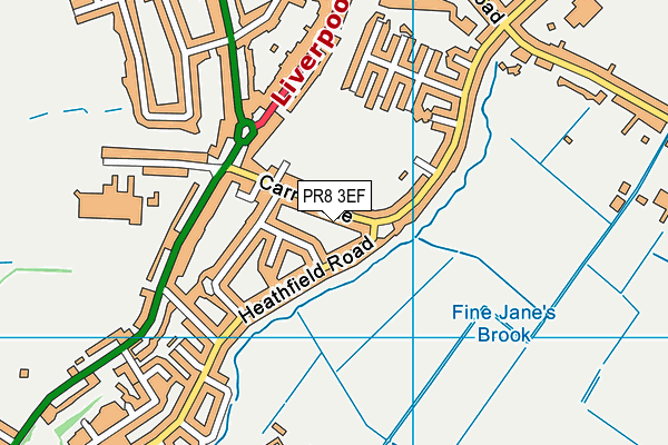 Carr Lane Recreation Ground map (PR8 3EF) - OS VectorMap District (Ordnance Survey)
