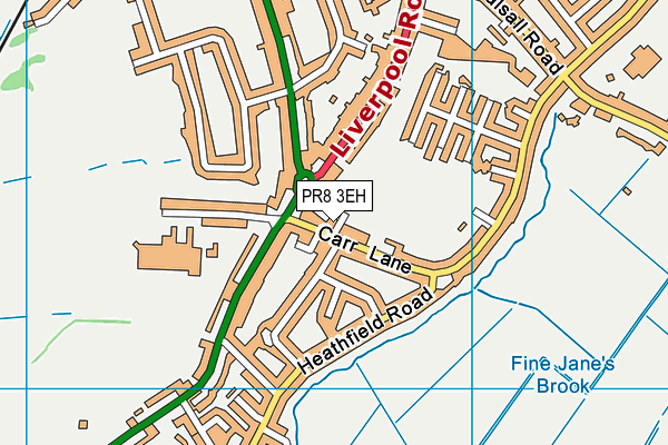 PR8 3EH map - OS VectorMap District (Ordnance Survey)