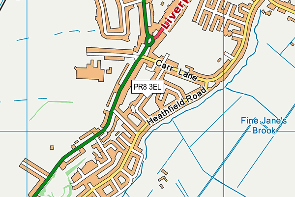 PR8 3EL map - OS VectorMap District (Ordnance Survey)