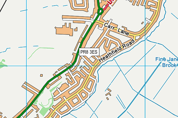 PR8 3ES map - OS VectorMap District (Ordnance Survey)