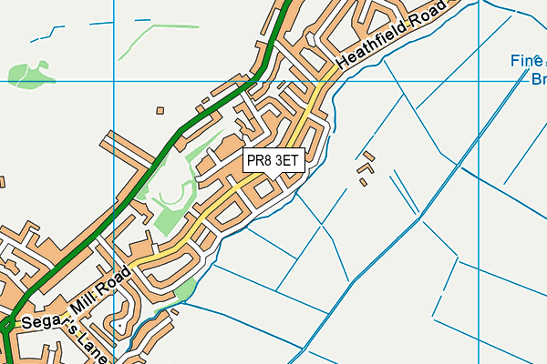 PR8 3ET map - OS VectorMap District (Ordnance Survey)