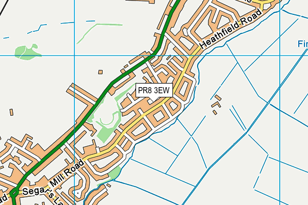 PR8 3EW map - OS VectorMap District (Ordnance Survey)