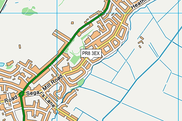 PR8 3EX map - OS VectorMap District (Ordnance Survey)