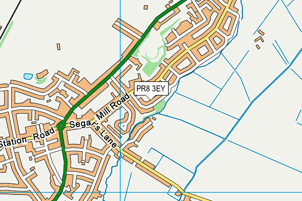 PR8 3EY map - OS VectorMap District (Ordnance Survey)