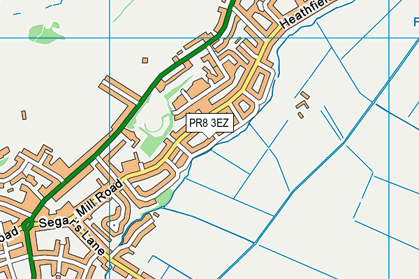 PR8 3EZ map - OS VectorMap District (Ordnance Survey)