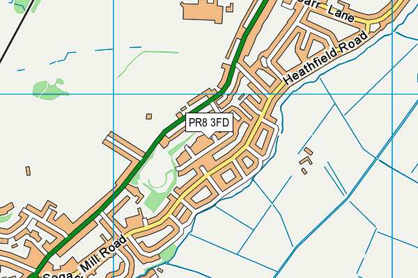 PR8 3FD map - OS VectorMap District (Ordnance Survey)