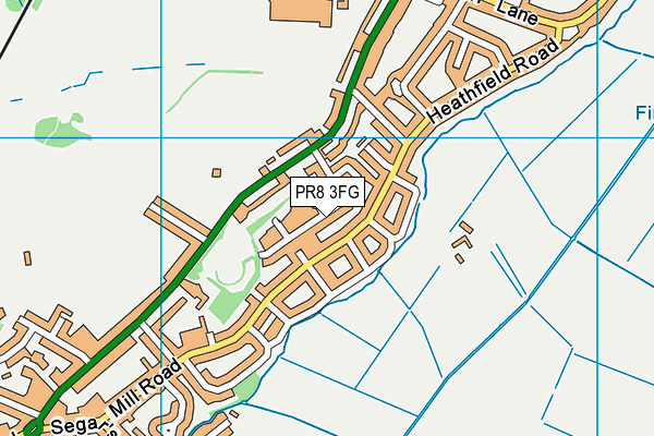 PR8 3FG map - OS VectorMap District (Ordnance Survey)