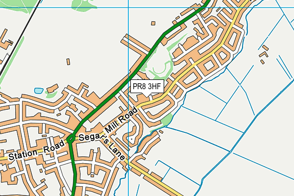 PR8 3HF map - OS VectorMap District (Ordnance Survey)