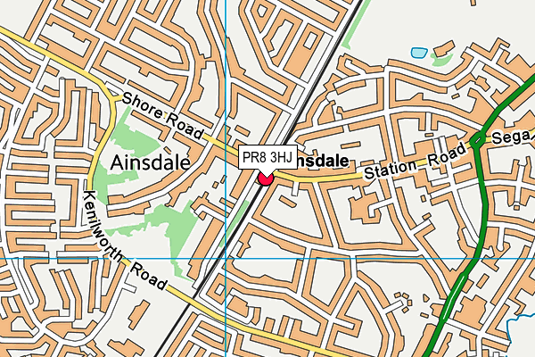PR8 3HJ map - OS VectorMap District (Ordnance Survey)