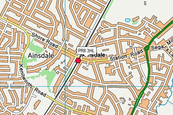 PR8 3HL map - OS VectorMap District (Ordnance Survey)