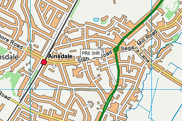 PR8 3HR map - OS VectorMap District (Ordnance Survey)