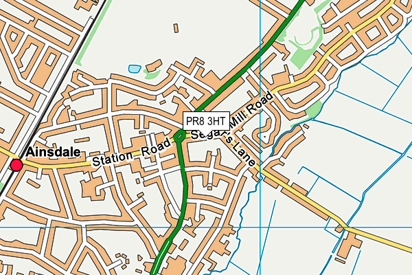 PR8 3HT map - OS VectorMap District (Ordnance Survey)