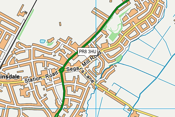 PR8 3HU map - OS VectorMap District (Ordnance Survey)