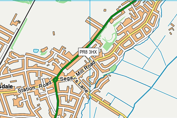 PR8 3HX map - OS VectorMap District (Ordnance Survey)